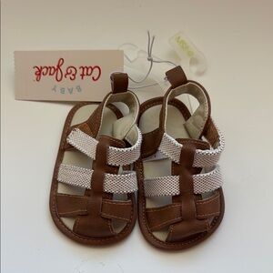 Cat & Jack Brown and White Gladiator sandals